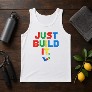 Top Just Build It Master Builder Building Block Tank Top