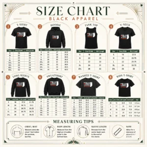 Size chart for Awesome Kelly Thompson For Congress showing garment measurements in inches and cm
