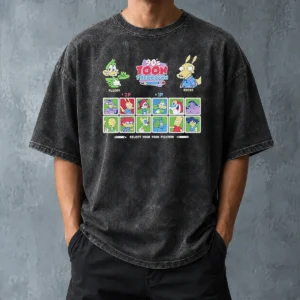 Funny Plucky Rocko Darkwing Duck Ren Stimpy Doug Tommy Pickles Pinky The Tick Bart Goku 90s Toon Throwdown Select Your Toon Fighter Washed