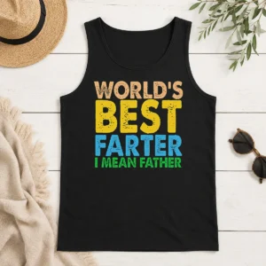 Original Good World'S Best Farter Funny Humor Dad Fathers Day Tank Top