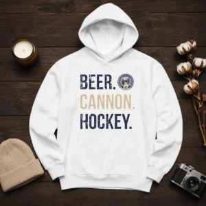Funny Columbus Blue Jackets Beer Cannon Hockey Hoodie