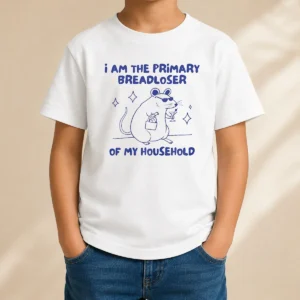 Official Hot I Am The Primary Breadloser Of My Household Rat Kids T-Shirt