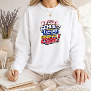 Original Back To School Typography With Cheeky Slogan Long Sleeve Shirt