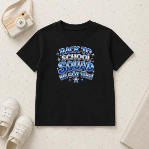 Top Nice Back To School Squad Y2K Chrome Style Kids T-Shirt