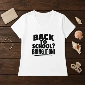 Funny Back To School Proud Silhouette V-Neck Shirt