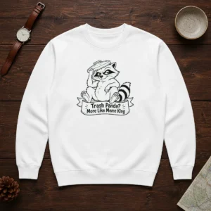 Official Cheeky Jimothy Viral Raccoon Trash Panda Line Art Sweater