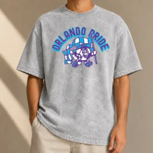 Nice Pretty Kid'S Orlando Pride Soccer Player Grey Washed T-Shirt