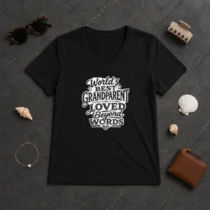 Good Hot Grandparents Day Worlds Best Sketch V-Neck Shirt