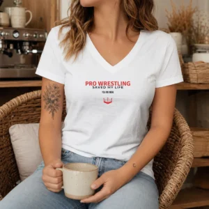 Nice Pro Wrestling Saved My Life You Are More V-Neck Shirt