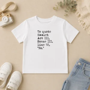 Awesome To Quote Hamlet Act III Scene III Line 92 No Kids T-Shirt