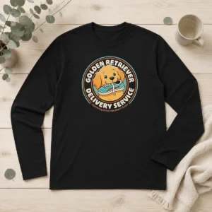 Pretty Golden Retriever Delivery Service Long Sleeve Shirt