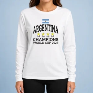 Hot Argentina Champions FIFA World Cup 2026 Long Sleeve Shirt