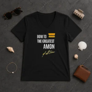 Funny Awesome Bow To The Greatest Amon Of All Time V-Neck Shirt