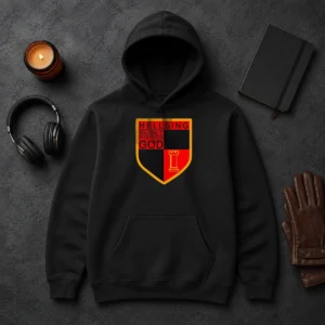 Nice Pretty Hellsing We Are On A Mission From God Shield Emblem Hoodie