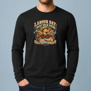 Pretty Vintage Style Labour Day Holiday Long Sleeve Shirt