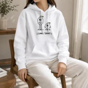 Top Long And Short Character Comparison Educational Hoodie
