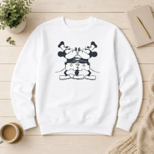 Nice Steam Dreamboat Willie Navy Sweater