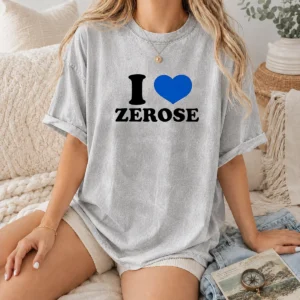 Hot I Love Zerose Washed T-Shirt