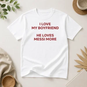 Awesome I Love My Boyfriend He Loves Messi More