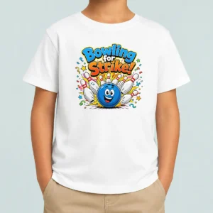 Premium Nice Bowling For Strike Fun Cartoon Bowling Kids T-Shirt