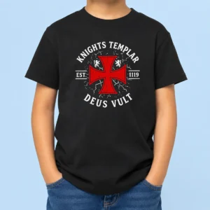 Awesome Knights Templar Est 1119 Deus Vult Crusader Kids T-Shirt