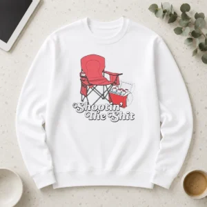 Nice Shooting The Shit Backyard BBQ Long Sleeve Shirt