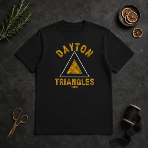 Good Dayton Triangles t shirt in classic crew neck style with printed logo on front