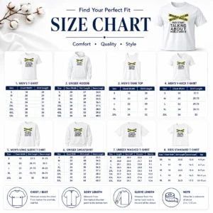 Size chart for Hot Warning May Start Talking About World War II with garment measurements in inches and cm