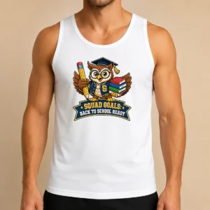 Nice Hot Back To School Owl Mascot Squad Tank Top