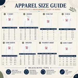 Size chart for Top If Crabby Please Return To The Beach Funny Crab Summer showing measurements in inches and cm
