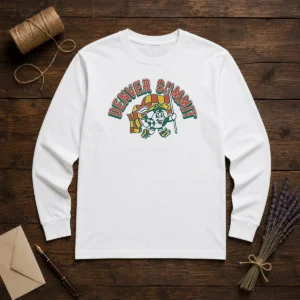 Funny Denver Summit Mascot Soccer Ball Character Long Sleeve Shirt