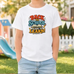 Pretty Back To School Ready To Learn Vintage Kids T-Shirt