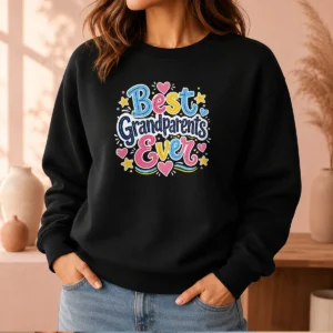 Pretty Best Grandparents Ever Doodle Sweater