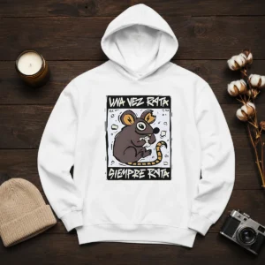Awesome Mouse Eating Cheese Una Vez Rata Siempre Rata Rat Funny Hoodie