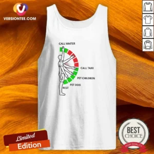 Premium Man Arm Positions Call Waiter Call Taxi Pet Children Pet Dog Rest Tank Top
