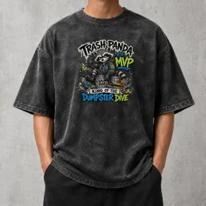Nice Jimothy Viral Raccoon Trash Panda Humor Streetwear Washed T-Shirt