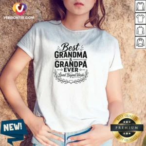 Nice Grandparents Day Gratitude Line Art Family V-Neck Shirt