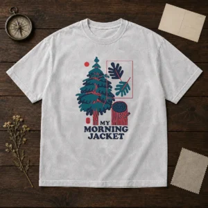 Good My Morning Jacket Tree Logo washed t shirt in soft cotton with faded vintage look