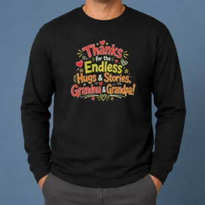 Nice Grandparents Day Thanks Doodle Family Love Long Sleeve Shirt