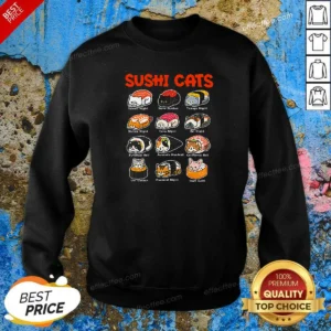 Pretty Kawaii Sushi Cats Sweatshirt