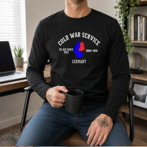 Awesome Cold War Service Air Force Veteran Germany 1984 1991 long sleeve shirt in classic fit
