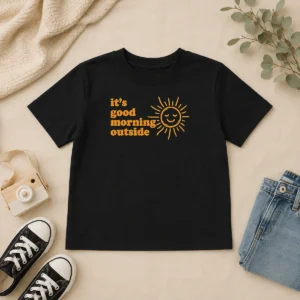 Good Hot Sun It'S Good Morning Outside Kids T-Shirt
