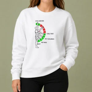 Original Man Arm Positions Call Waiter Call Taxi Pet Children Pet Dog Rest Sweater