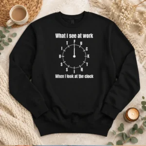 Funny What I See At Work When I Look At The Clock Fuck This Shit Sweater