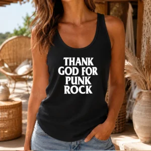 Pretty Thank God For Punk Rock Music Lover Band Tank Top