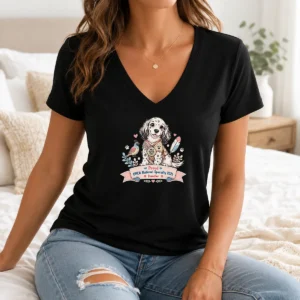 Top OHCA National Specialty 2026 Kawaii Hunting Dog Pride V-Neck Shirt