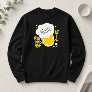 Pretty Beer Drinking Squad Beer Character Kawaii Long Sleeve Shirt