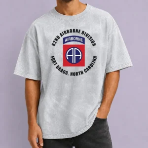 Awesome Hot 82nd Airborne Division Fort Bragg Military Washed T-Shirt