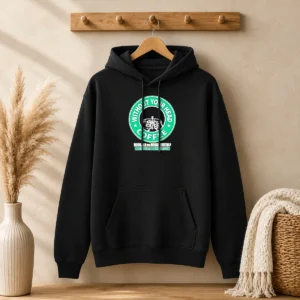 Good Without Your Head Coffee Regular Or Decapitated Skeleton Hoodie in black, featuring a bold skeleton graphic and cozy fit