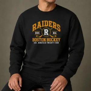 Hot Vintage Boston Raiders Hockey Fan Team Spirit Sweater